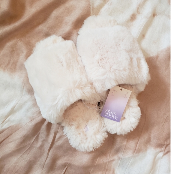 Womens capri faux fur slide slippers Clearance